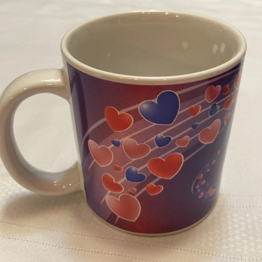 M & M - Coffee Cup- Mug by The Jelly Bean Factory- Ceramic - EUC